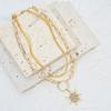 Élégant Collier Pendentif Tournesol Pour Femmes En Alliage de Zinc et Style Tendance