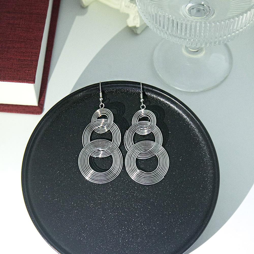 Simple Leaf Hollow Earrings, Exaggerated And Creative Multi-Layer Five-Pointed Star Long Fringed Earrings