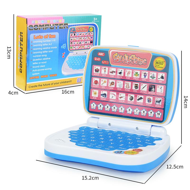 Englische Version, Kindersimulations-Computerspielzeug, Früherziehungsmaschine, Tragbares Notizbuchmodell für Früherziehung und Lernen