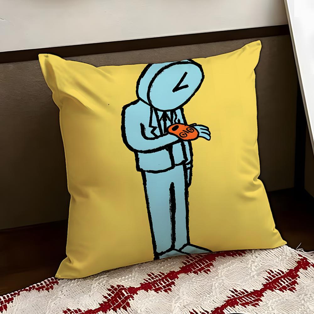 Aesthetic Art JJeanJullien Cushion Cover Reversible Soft Durable Pillow Cover Home Car MultiScene Use for Daily Comfort