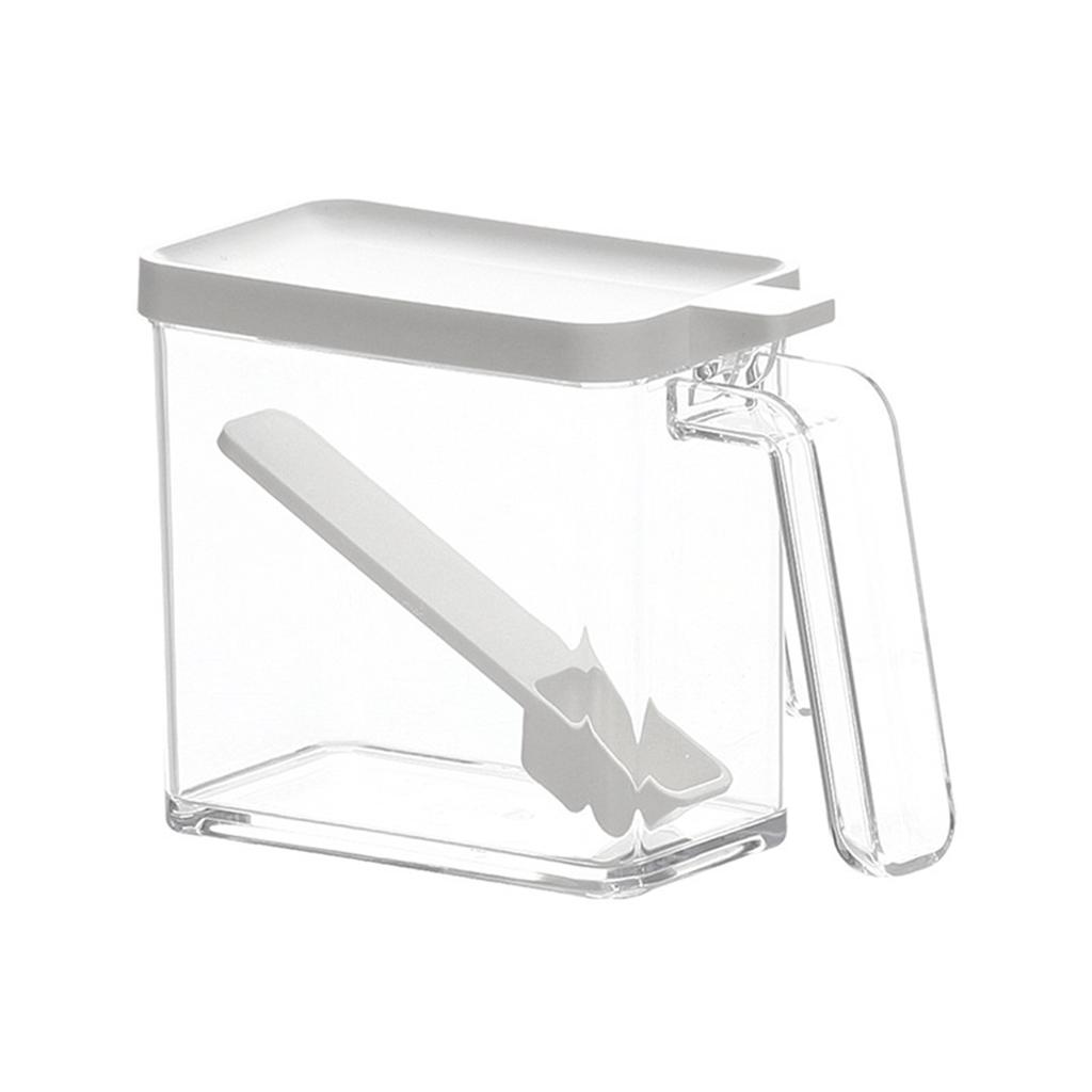 Seasoning Box with Cover Clear Large Capacity Seasoning Storage Container for Spices Salt Sugar Herbs