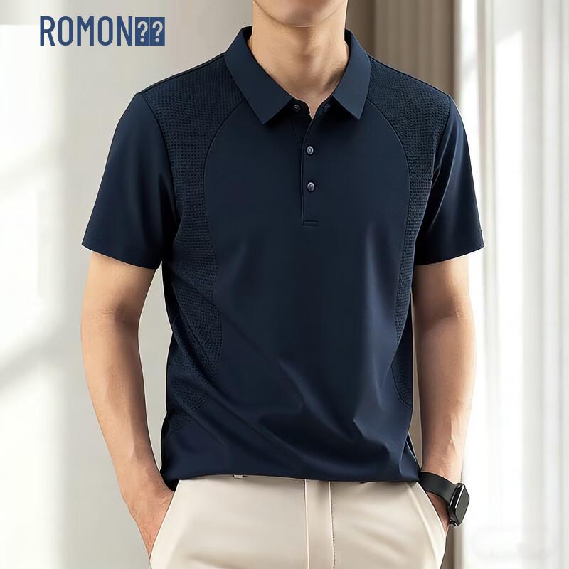 ROMON Men s Ice Silk Quick-Dry Polo T-Shirt 2XL