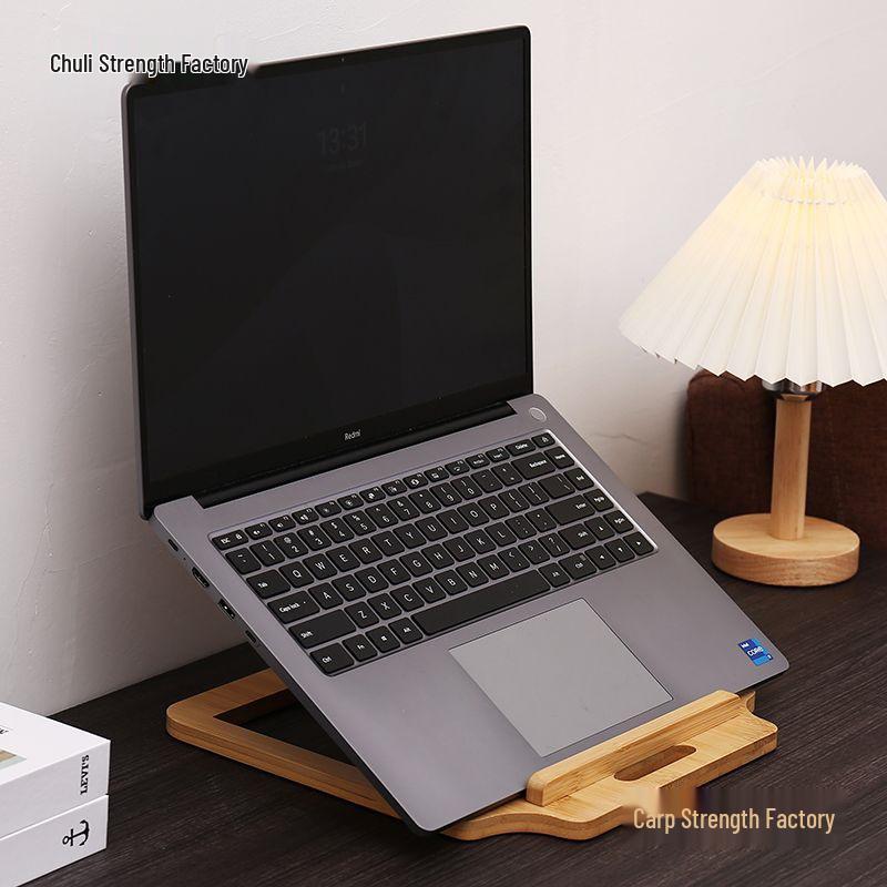 Solid Wood Foldable Laptop and Tablet Stand with Cooling Feature