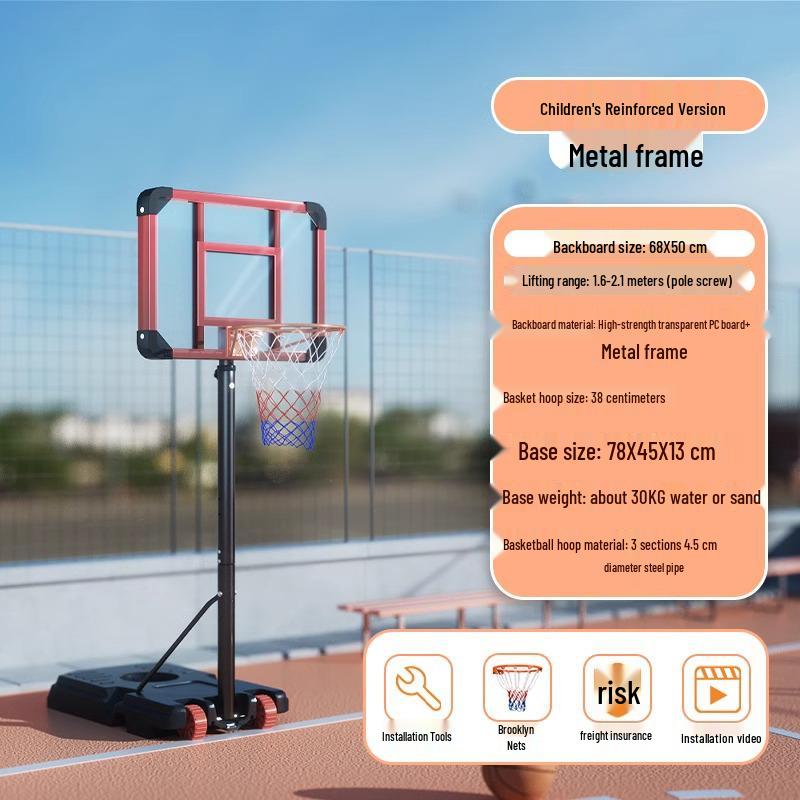 Adjustable Height Basketball Hoop for Indoor/Outdoor Play - Suitable for Adults, Teens, and Kids.