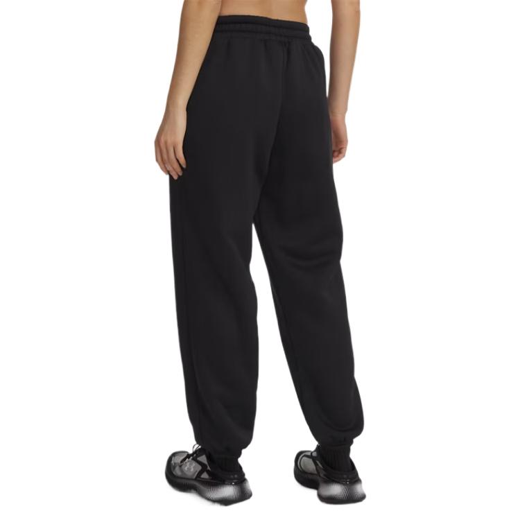 Under Armour Armour Fleece Solid Color Drawstring Breathable Stretch Knit Sports Pants Women Pants 6004869-004