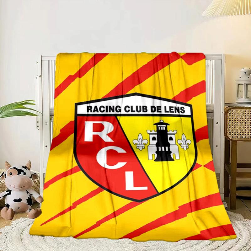 Racing Club De Lens Crest Portable Blanket/Soft Blanket Bedding Blanket Suitable for Travel Camping Living Rooms Offices Sofas Fan Gifts