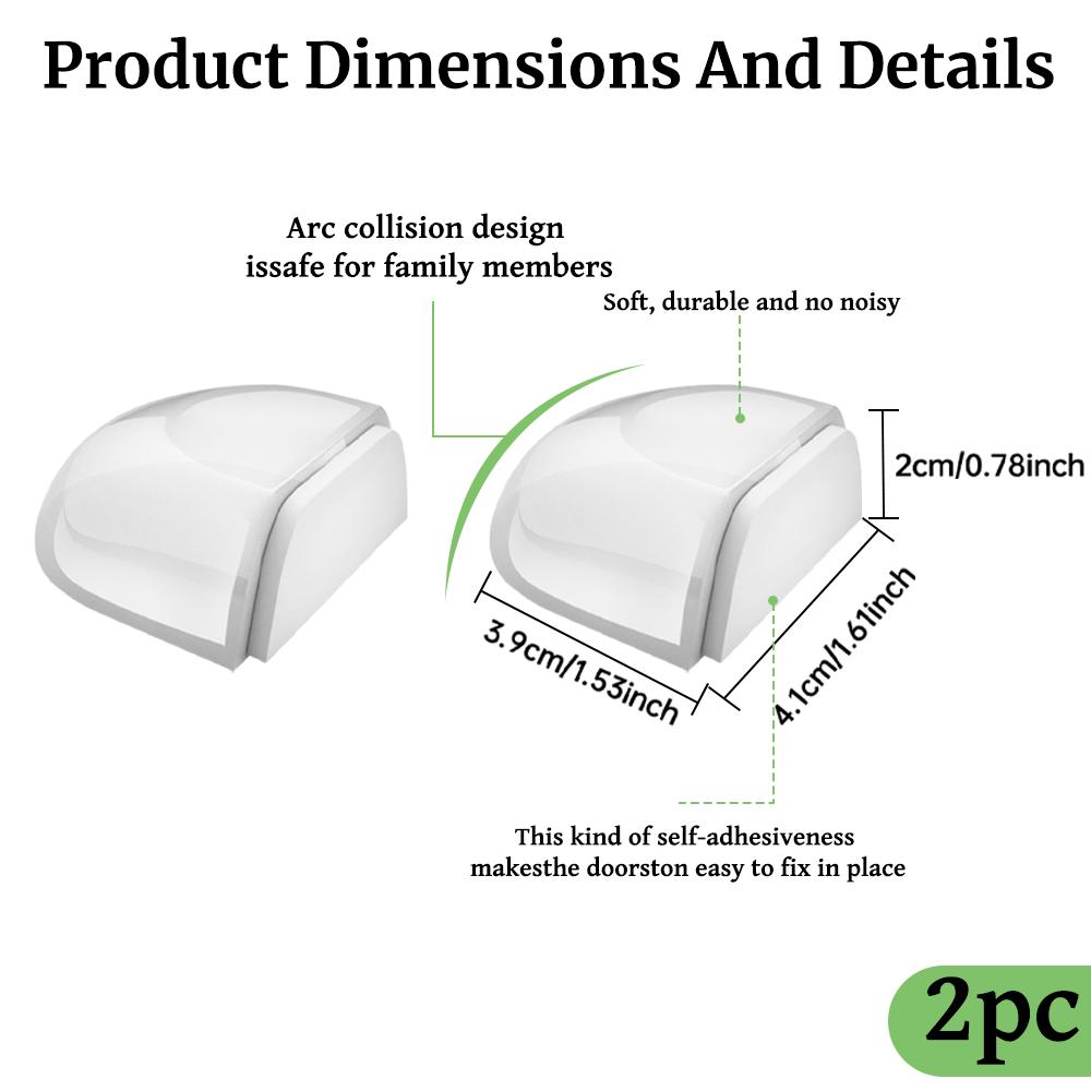 Door Stopper Punch-free Transparent Self Adhesive Door Holder Door Stop For Home Protect Walls And Furniture Accessories