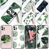 Monstera Leaves Palm Tree Flowers Phone Case For iPhone 16 Pro Max 11 13 14 15 Pro Max 12 Mini XR 16 15 Plus 16e Back Cover