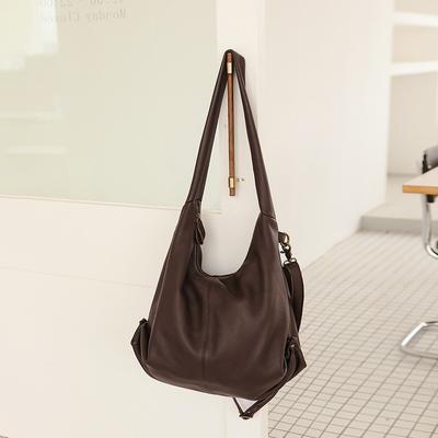 Borsa da Donna in Vera Pelle Versatile Borsa a Spalla in Morbida Pelle Bovina Grande Capacità Borsa Tote da Pendolare