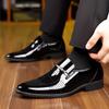 Projektant Mody Nowe Męskie Letnie Szpiczaste Oddychające Buty Lakierowane Męskie Casualowe Loafery Ślubne Formalne Obuwie