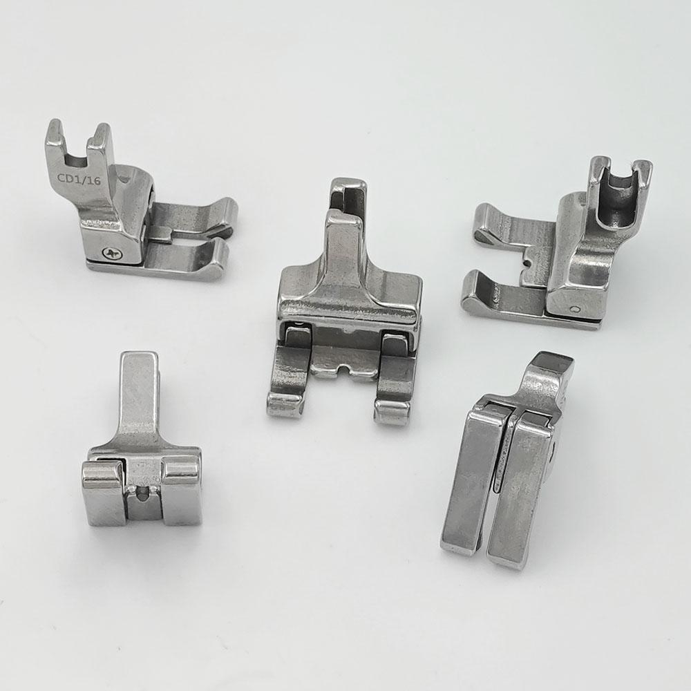 1PC Steel Double Compensating Presser Foot Industrial Sewing Machine Right&Left top stitching CD1/32'' 1/16'' 1/8'' 3/16'' 1/4''
