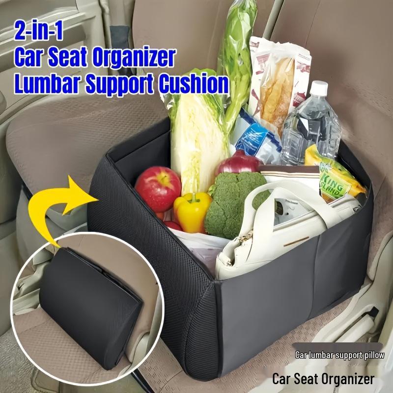 

Foldable Car Lumbar Support & Storage Box Combo 36*36*26 cm