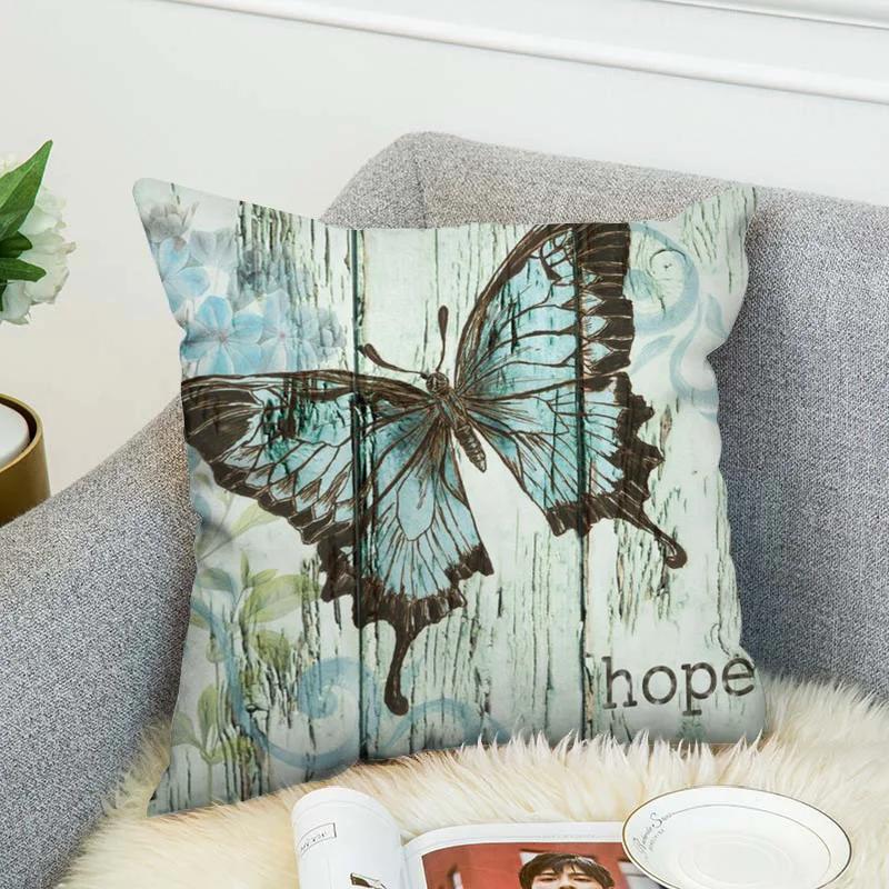 

B-butterfly Decorative Pillowcase 40x40 Cushions Home Decor Couple Pillow Pillowcases 50x50 Cushion Covers for Bed Pillows Cover 12x12Inch