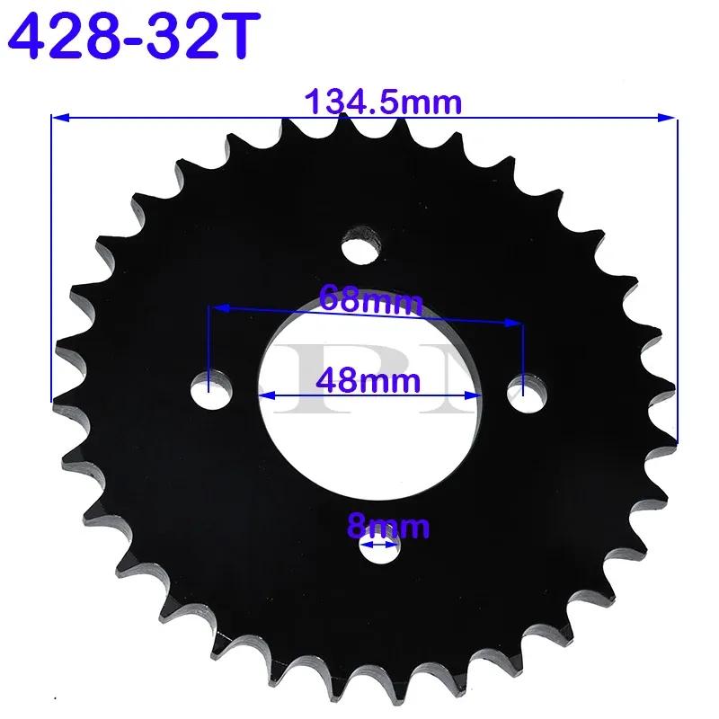 Motorcycle 25T/31T/32T/37T/41T/48T Rear Sprocket 428 Chain Disc 48MM For ATV Go Kart UTV Buggy Golf Cart Quad Bike Accessories