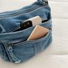 Denim Mobile Phone Bag Women's Shoulder Crossbody Bag Multi-Compartment Small Square Bag