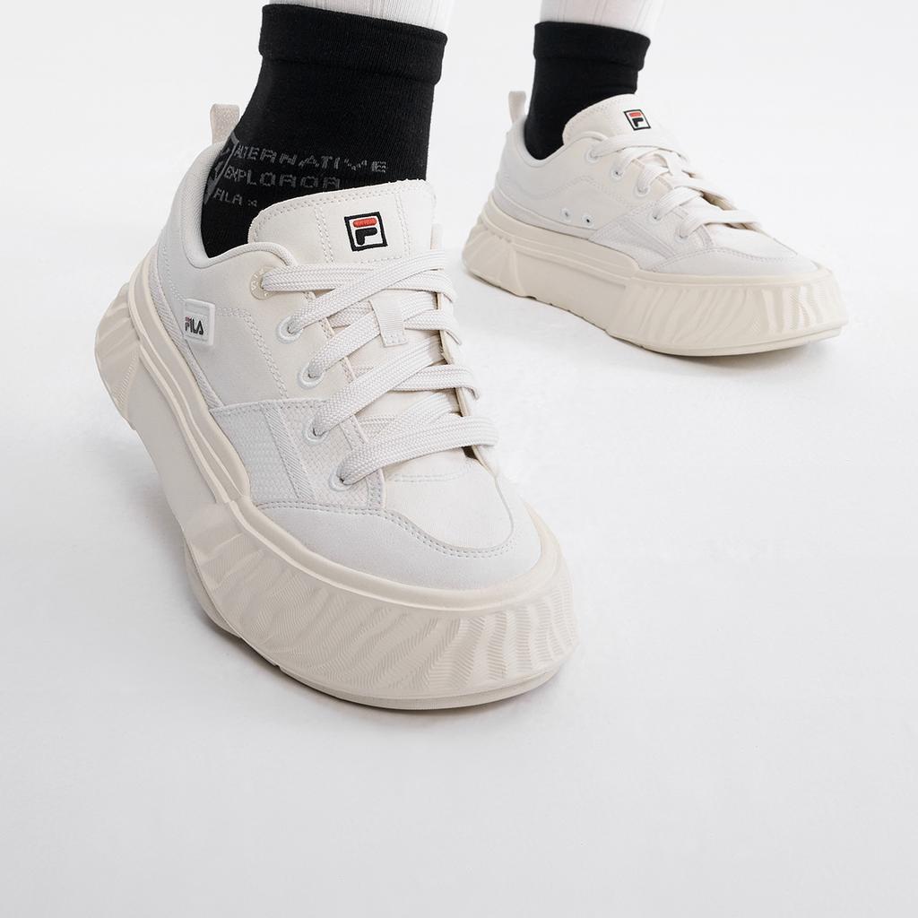 FILA Fosso Casual Shoes Simple Comfortable Low-Top Canvas Shoes Women sneaker White F12W322301FWA