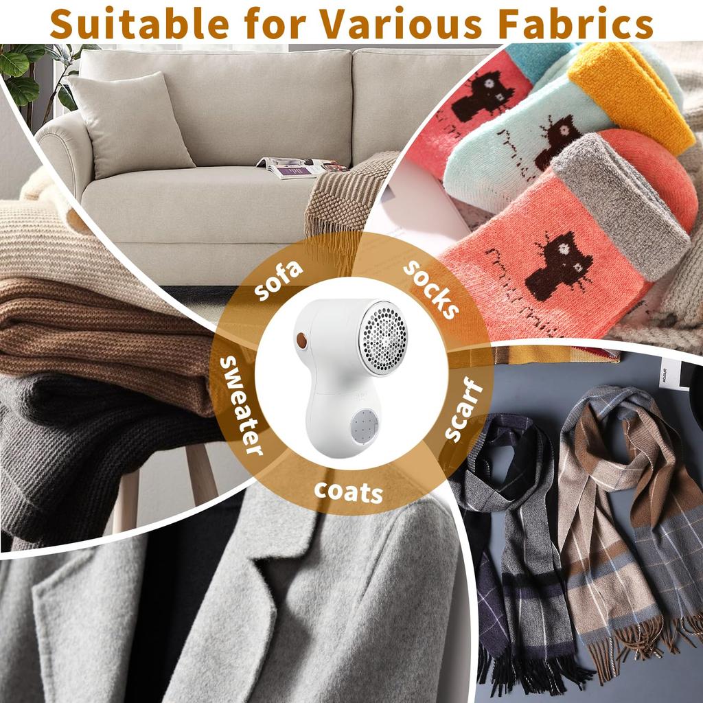 Fabric Shaver Lint Bobble Remover for Clothes Display Fabric Lint Remover USB Charging Portable Professional Fast Househol