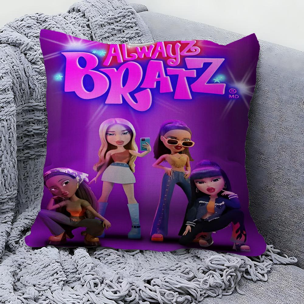 B-Bratz-Dolles Cushion Cover Pillow Cover Decor Pillowcase Printed Cushion Case For Couch