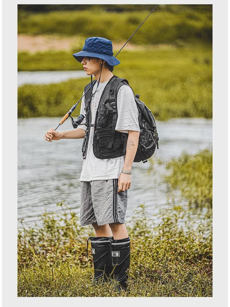 Men's Versatile High-Top Waterproof Non-Slip Rain Boots for Outdoor Activities and Fishing