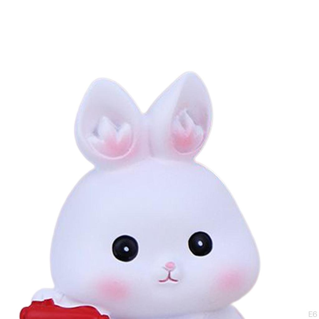 Chinese Statue Car Dashboard Ornament Bunny Figurine for Office Holiday Decoration Gift