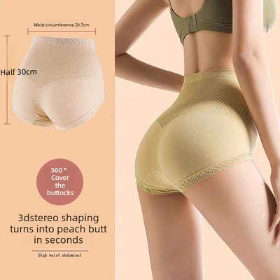 Damen Frühling und Herbst Bequemer Atmungsaktiver Antibakterieller Gürtel Taille Hohe Taille Bauchstraffende Hüft-Slips