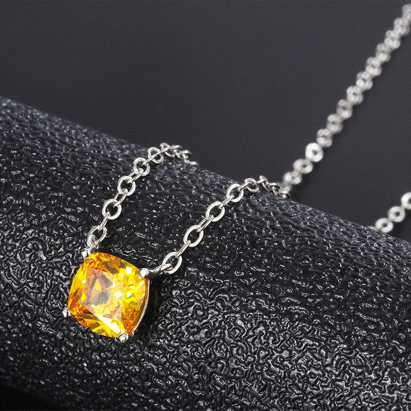 Jewelry Women'S Yellow Diamond Pendant Sexy Elegant Necklace Personalized Creative Gift