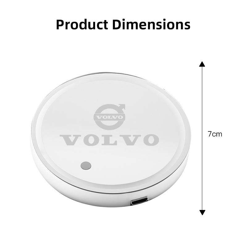 juchq4 LED Car Water Cup Pad Rechargeable Auto Atmosphere Lamp For Volvo XC90 V90 V60 XC60 V40 EC40 EX40 S80 S60 S90 C40 XC40 V70 XC70