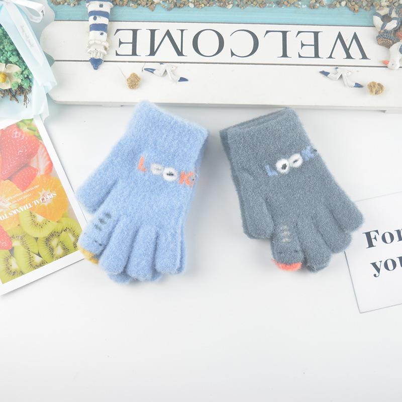 New Winter Children's Alphabet Finger Gloves