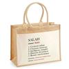 Sac de plage - PLANETEE - Jute avec poche Salah Définition - Coton - Beige - Grande contenance, anses solides