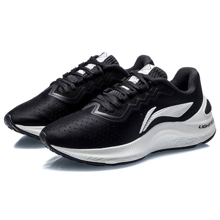 Li Ning Arashi Abrasion Resistant Breathable Low Top Running Shoes Women's Black White ARHR034-1
