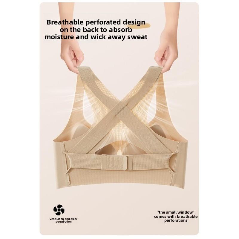 Invisible Posture-correcting Underwear with Front Clasps for Pulling and Gathering To Correct Hunchback. Breathable and Shaping Beauty Back Bra.