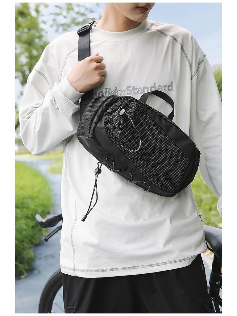 2025 Plaid Nylon Crossbody Bag - Versatile, Lightweight & Unisex for Casual Sports