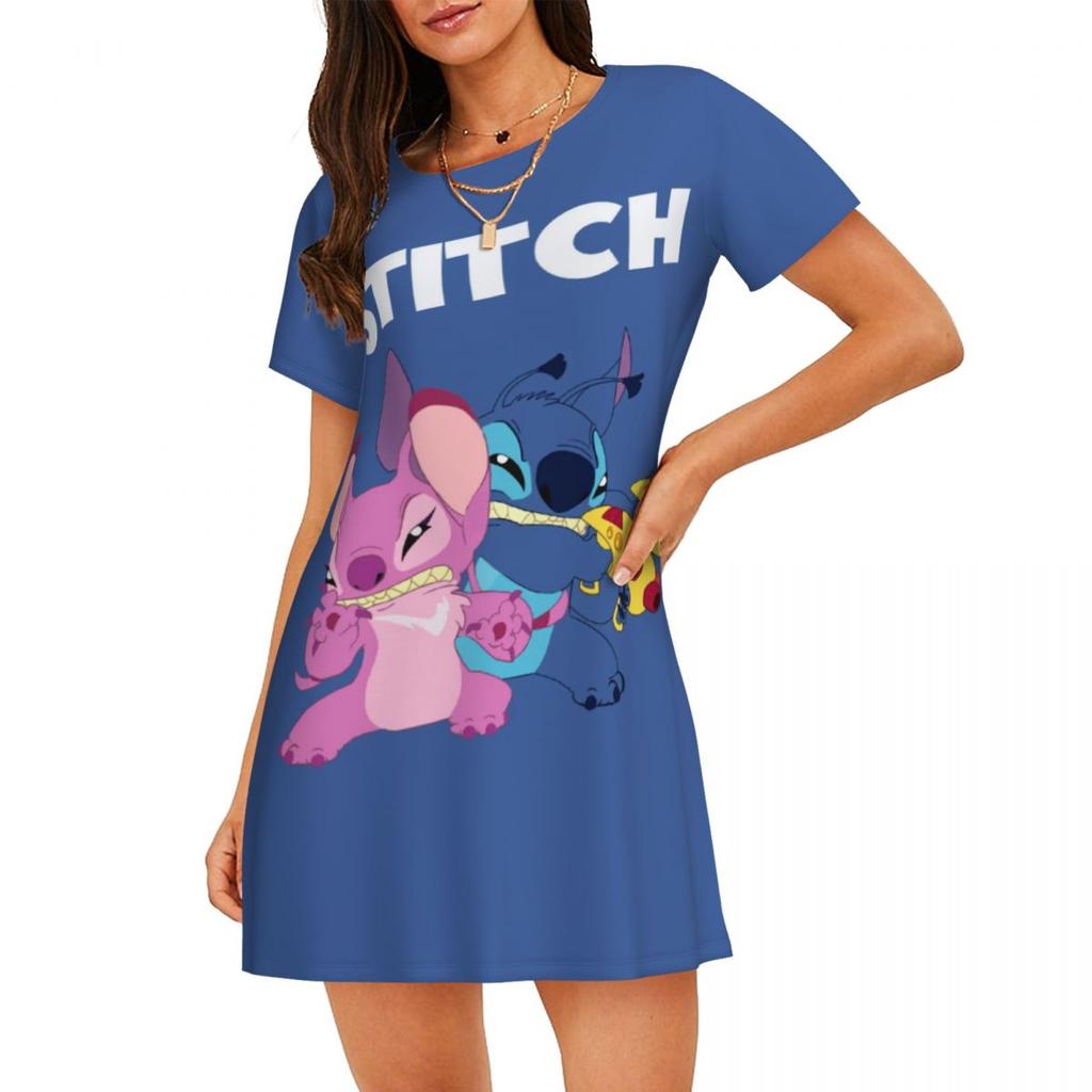 Casual Loose Crew Neck Women's Fashion Print Casual Dresses