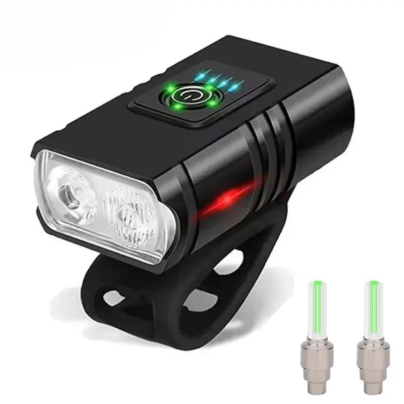 Bike Light T6 LED Bicycle Front Lamp Rechargeable Bicycle Headlight Tail Red Light MTB Road Bike Headlamp Cycling Accessories