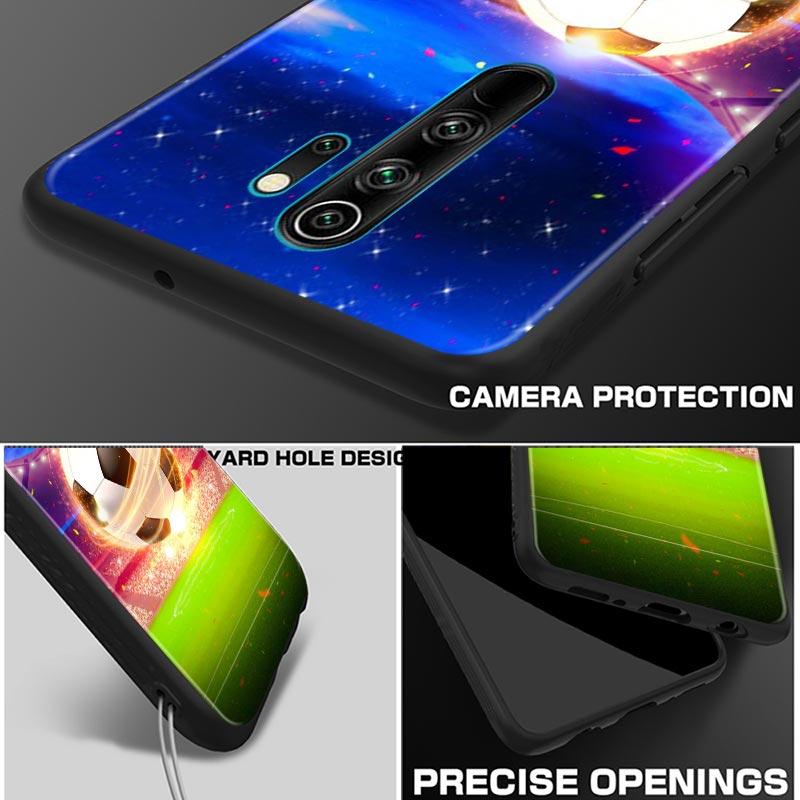Fire Football Soccer Ball Phone Case For Xiaomi Redmi 15 15C 4G Note 15 14 13 Pro Plus 5G Soft Cover For Redmi Note 15Pro 14PRO