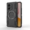 For Honor 400 5G (Global) Magnetic Case WANLONFENG DJ Series PC TPU Phone Cover with 2Pcs Tempered Glass Film
