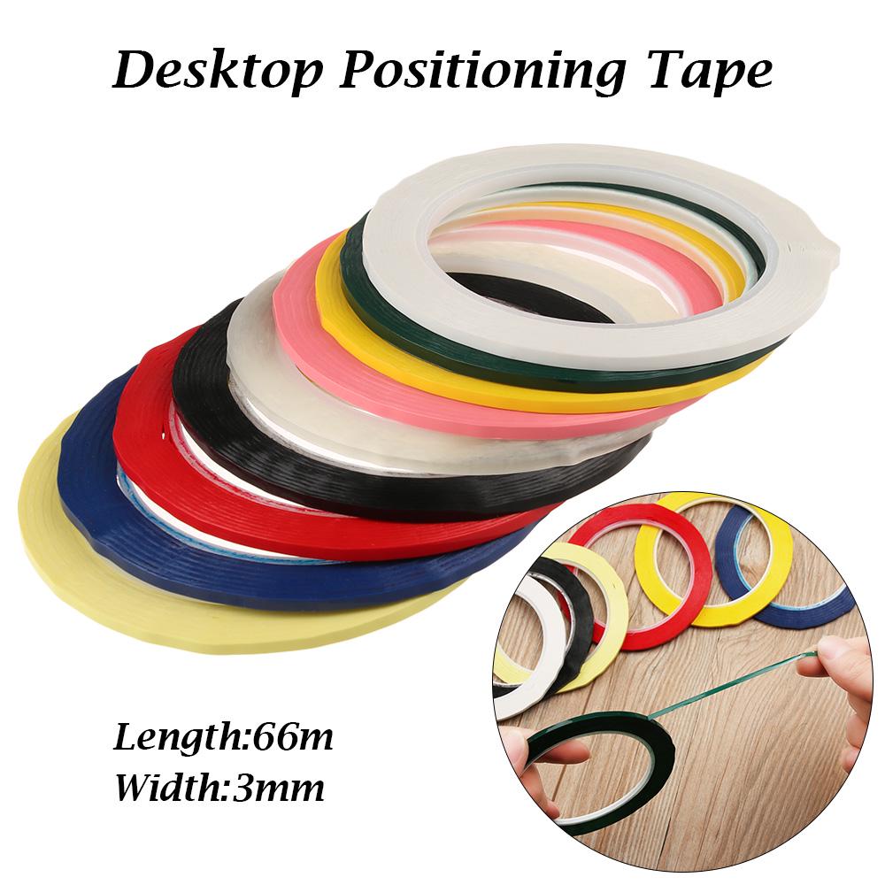 1pcs 3/5/8mm Length 66M 5S Desktop Positioning Tape Marking Tape Whiteboard Color Discrimination Warning Drawing Grid Line