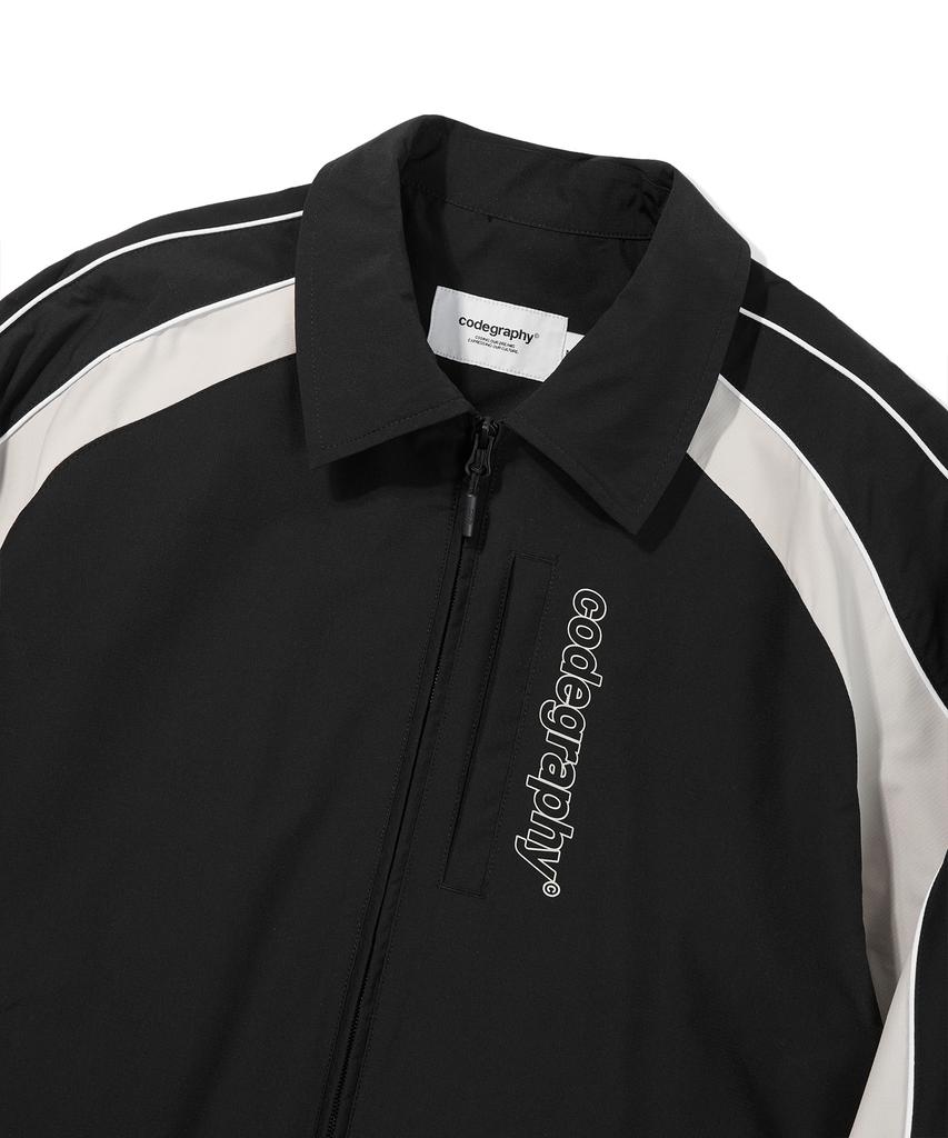 Cgp Contrast Tech Collar Short Jacket_Black