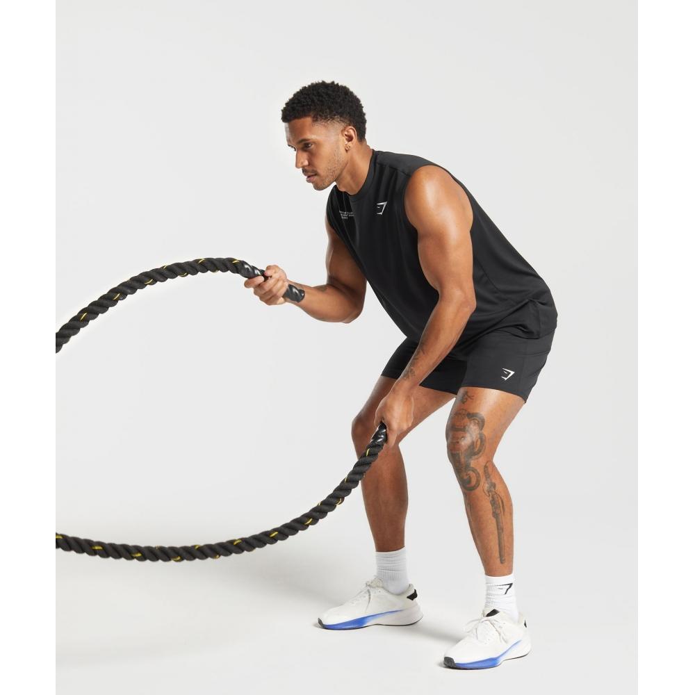 Gymshark Tanque de condicionamento Club Preto A2b4u Bb2j