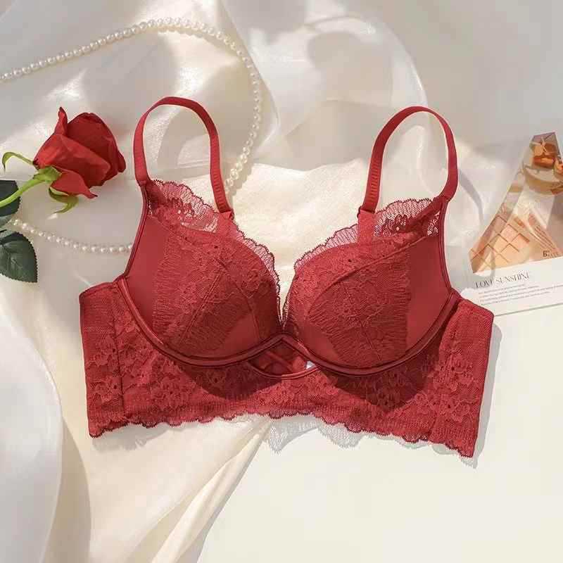 Sexy Lace Push Up Bra Set: Enhances Small Bust with Lift & Support, Anti-Sagging Design