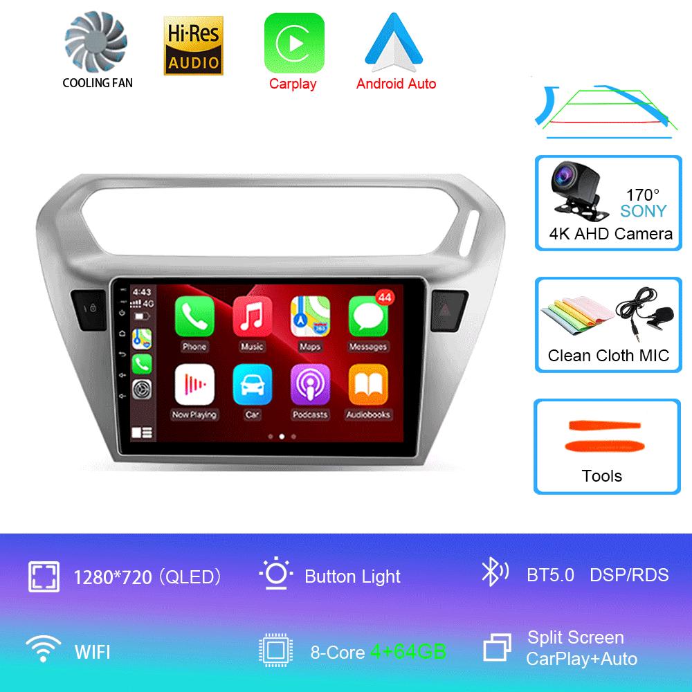 Car Radio Android 14 For Peugeot 301 Citroen Elysee 2013 2014 2015 2016 2017 2018 Multimedia Player Stereo Carplay 2din Audio BT