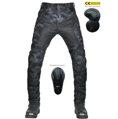 VOLERO+Motorcycle Jeans For Men And Women+Blue Camo Mesh Breathable Motorcycle Slim Fit Anti Drop Riding Pants