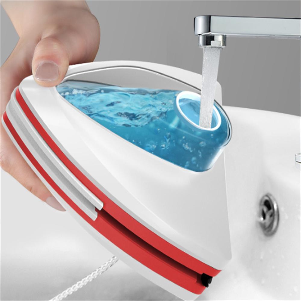Magnetic Window Cleaner Brush Double-Side Automatic Water Discharge Wiper Glass Window Brush High Rise Outside Window Cleaner
