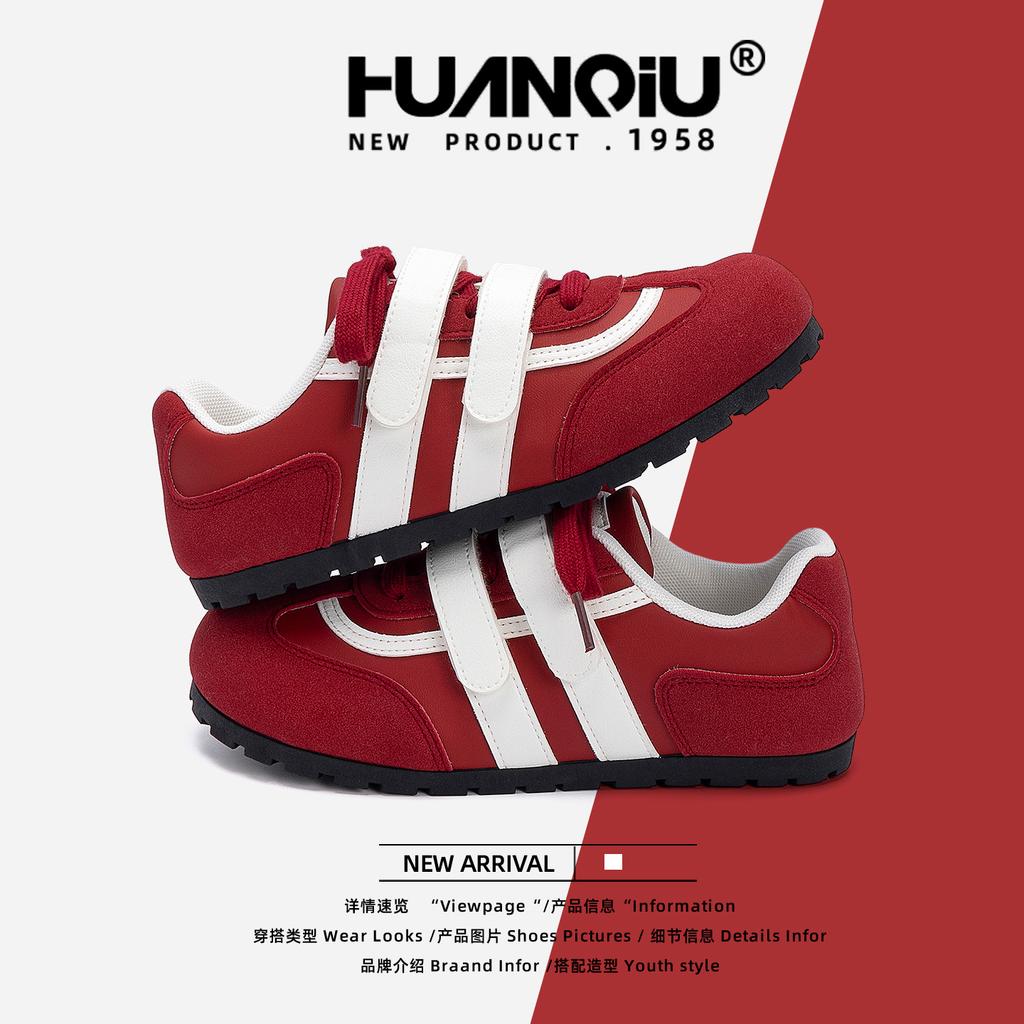 Global soft-soled Velcro Dexun shoes women's ZHQ-XA562 autumn new versatile niche design board shoes women