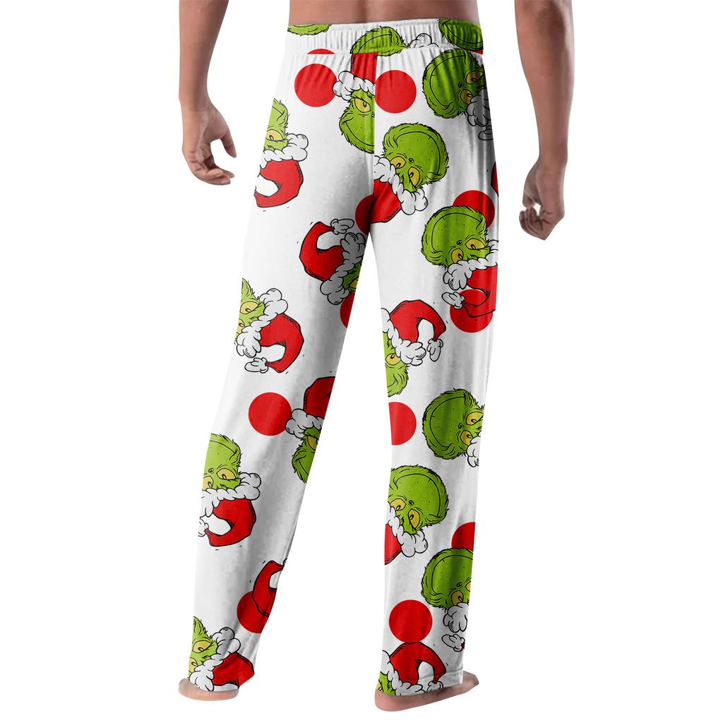 Pajama Pants Sleepwear Casual Drawstring Elastic Waist Pants Comfy Straight Yoga Loose Trousers