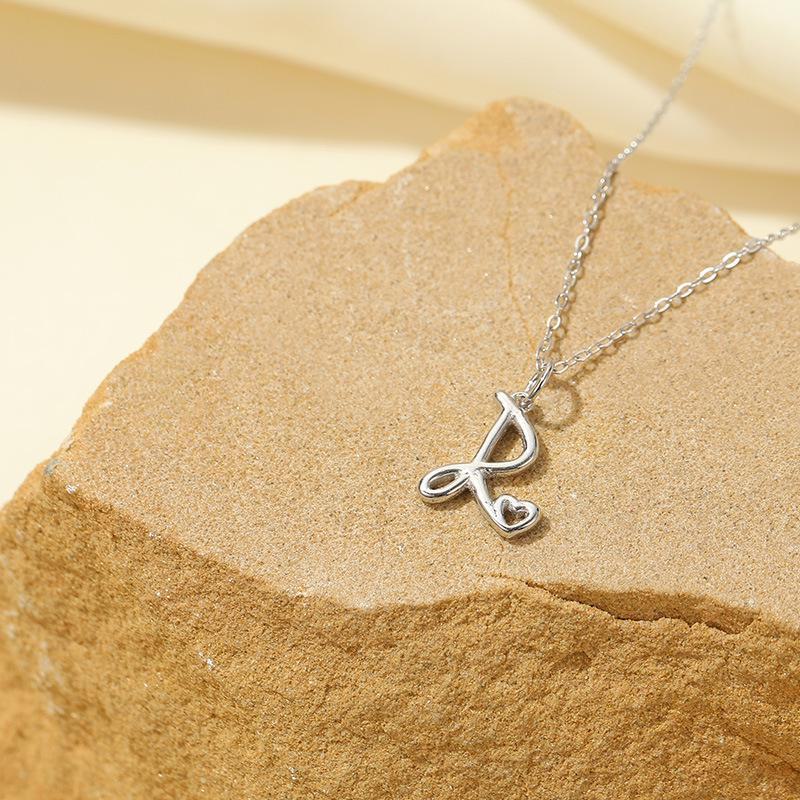 Banyan Tree S925 Silver English Letter Pendant Necklace - Simple, Elegant Style for Mother's Day