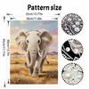 5D Round Pearl Painting Kit Majestic Elephant Pattern DIY Handmade Rhinestone Art Home Interior Decor Gift