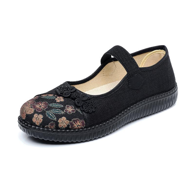 Stoffschuhe Weiche Sohle Damenschuhe Mittelalterliche und ältere Rutschfeste Einzelne Schuhe Alte Dame Sommer Ältere Damenschuhe