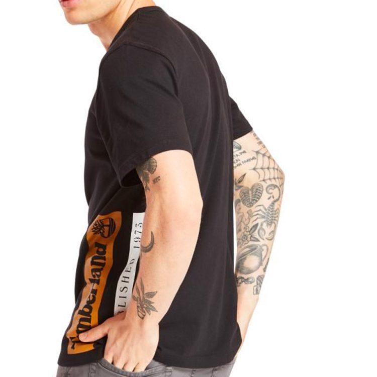 Timberland T Shirts Men's Black Crew Neck Moderate Straight Fit A22REP56