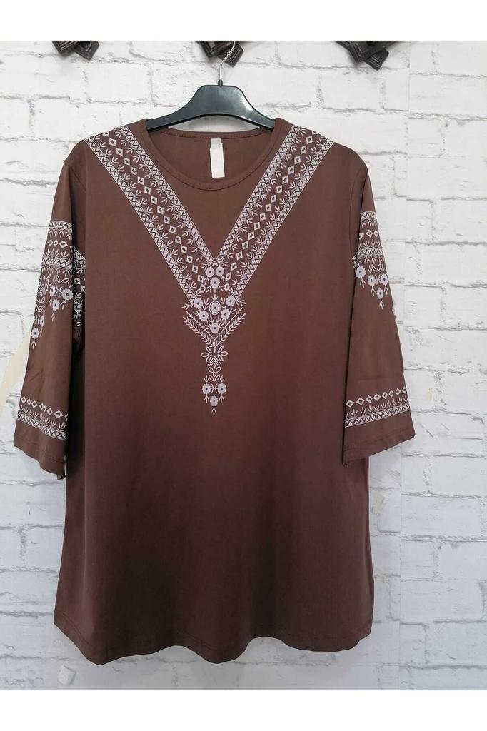 Damenbluse in großen Größen, perfekter Sommer, ganz aus Baumwolle, gekämmte Baumwolle, Bluse in großen Größen